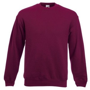Fruit of the Loom, Classic Set-in Sweat, Classic Men's Sweatshirt, Burgundy, L