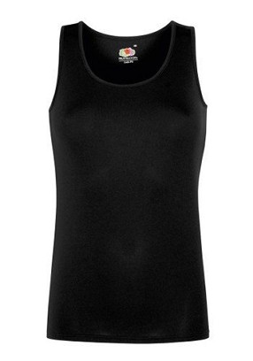 Fruit of the Loom, Ladies Performance Vest, sportska atlet majica za žene, crna,L