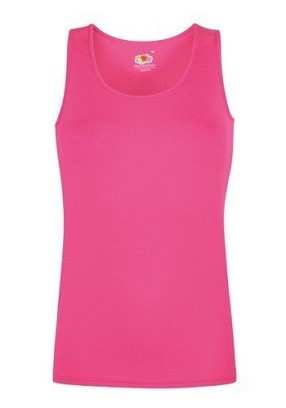 Fruit of the Loom, Ladies Performance Vest, Sports Athletic T-Shirt for Women, Fuchsia,  L