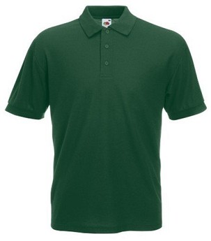Fruit of the Loom, 65/35, polo shirt for men, forest green, S