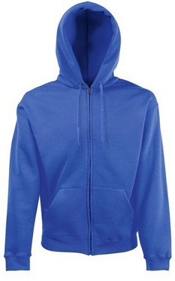 Fruit of the Loom, Classic Hooded Sweat Jacket, men's hooded sweatshirt, royal blue, L