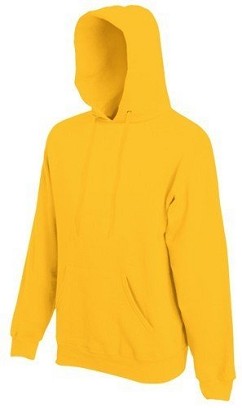 Fruit of the Loom, Classic Hooded Sweat, klasični muški duks sa kapuljačom, suncokret žuta, XL