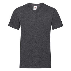 Fruit of the Loom, Valueweight, muška pamučna majica kratkih rukava i V izrezom, tamno pepeljasto siva, 2XL