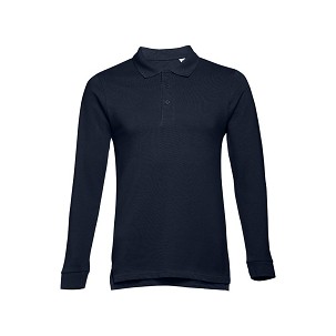 THC BERN. Muška polo majica dugi rukav, Teget plava, 3XL