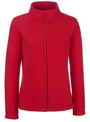 Fruit of the Loom, Ladies Full Zip Fleece, crvena, ženski flis flis duks, L