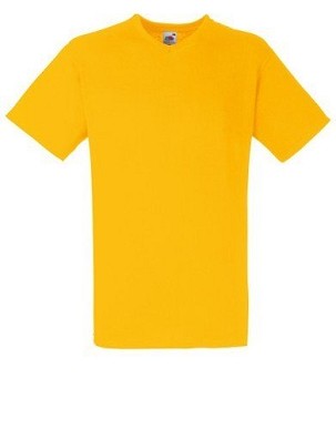 Fruit of the Loom, Valueweight, muška pamučna majica kratkih rukava i V izrezom, suncokret žuta, 2XL