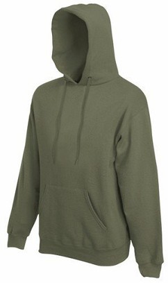 Fruit of the Loom, Classic Hooded Sweat, Men's Hooded Classic Hoodie, Olive Green, L