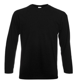 Fruit of the Loom, Valueweight, muška pamučna majica dugih rukava, crna, 3XL