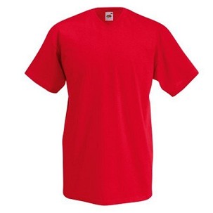 Fruit of the Loom, Valueweight, muška pamučna majica kratkih rukava i V izrezom, crvena, M
