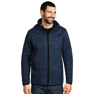 JOKER, unisex mčlange hooded sweatshirt, blue