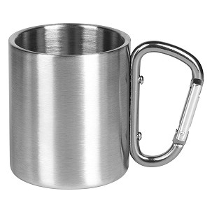 HIKE, stainless steel mug, 200 ml, shiny metal