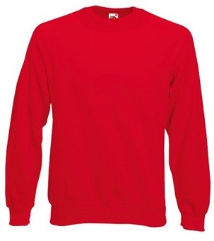 Fruit of the Loom, Classic Raglan Sweat, klasični muški duks, crvena, S