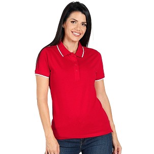 ATLANTIC LADY, women's polo shirt, 190 g/m2, red