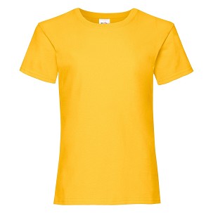 Fruit of the Loom, Valueweigtht Women’s T-Shirt, Sunflower Yellow, 9-11