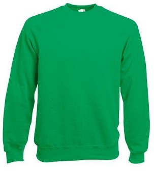 Fruit of the Loom, Classic Raglan Sweat, klasični muški duks,kelly zelena , L
