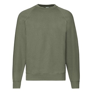 Fruit of the Loom, Classic Raglan Sweat, klasični muški duks, maslinasto zelena, XL