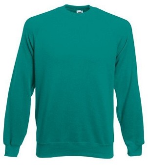 Fruit of the Loom, Classic Raglan Sweat, klasični muški duks, smaragdna, M
