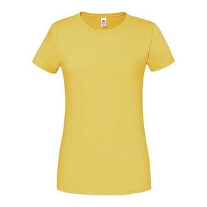 Fruit of the Loom, Ladies Iconic Ringspun Premium T, ženska majica kratkih rukava, suncokret žuta, S