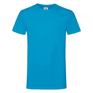 Fruit of the Loom, Sofspun, men's T-shirt, azure blue, 3XL