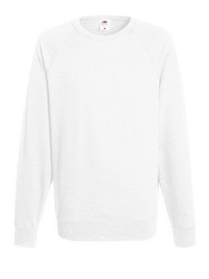 Fruit of the Loom, Lightweight Raglan Sweat, muški klasični duks, bela, 2XL