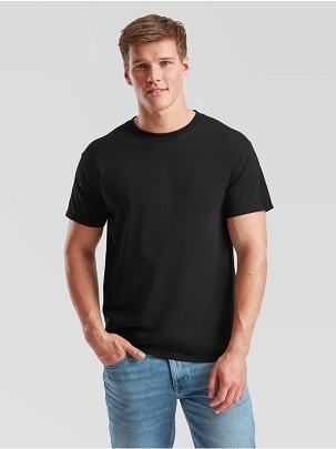 Fruit of the Loom, Iconic Ringspun Premium T, muška majica kratkih rukava, crna,5XL