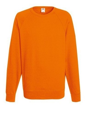 Fruit of the Loom, Lightweight Raglan Sweat, muški klasični duks, narandžasta, S