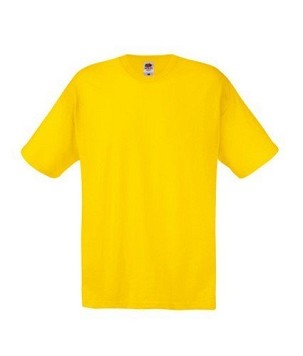 Fruit of the Loom, Original T, men's cotton T-shirt, yellow, 2XL