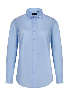 Velilla,Ženska košulja dugih rukava,italijanska kragna, nebeska plava, 2XL