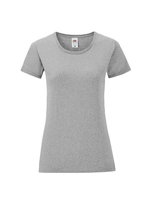 Fruit of the Loom, LADIES ICONIC 150T, ženska pamučna majica, srednje sive, 2XL