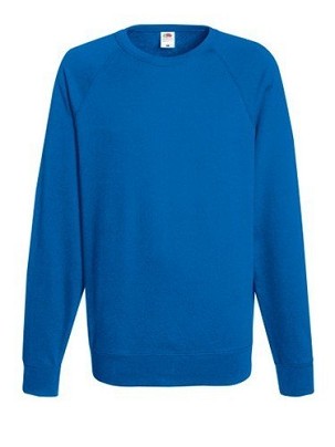 Fruit of the Loom, Lightweight Raglan Sweat, Men's Classic Hoodie, Royal Blue, 2XL