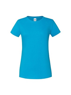Fruit of the Loom, LADIES ICONIC 150T, ženska pamučna majica, azurno plavo, 2XL