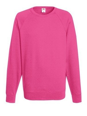 Fruit of the Loom, Lightweight Raglan Sweat, muški klasični duks, fuksija, XL