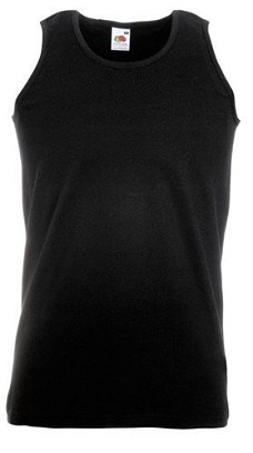 Fruit of the Loom, Valueweight Athletic West, muška pamučna majica na bretele, crna, 2XL