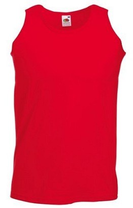 Fruit of the Loom, Valueweight Athletic West, muška pamučna majica na bretele, crvena, M