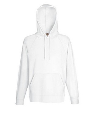 Fruit of the Loom, Lightweight Hooded Sweat, muški duks sa kapuljačom,  bela, 2XL