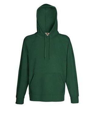 Fruit of the Loom, Lightweight Hooded Sweat, muški duks sa kapuljačom, tamno zelena, 2XL