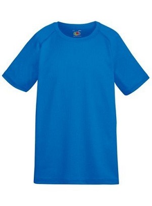 Fruit of the Loom, Performance, Men's Short Sleeve Children's Sports T-Shirt, Royal Blue, 3-4