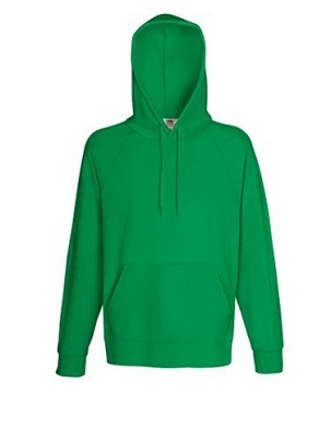 Fruit of the Loom, Lightweight Hooded Sweat, Men's Hooded sweatshirt, kelly green, S