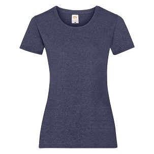 Fruit of the Loom, Valueweight, ženska pamučna majica kratkih rukava, retro melirana teget, 2XL
