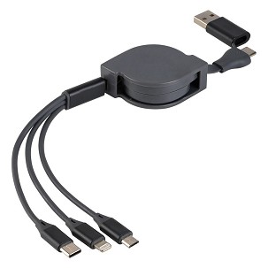 FLASH 60W 6IN1, usb type-c kabl za punjenje i prenos podataka, 6 u 1, 60w, sivi