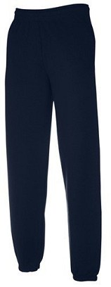 Fruit Of The Loom, Classic Elasticated Cuff Jog Pants, trenerka sa ranflom na nogavicama, tamno teget, XL