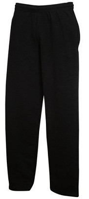 Fruit of the Loom, Classic Open Hem Jog Pants, ravna trenerka, crna, XL