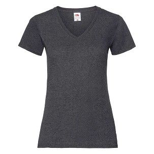 Fruit of the Loom, Ladies Valueweight V-Neck T, ženska majica kratkih rukava na V izrez,tamno teget ,2XL