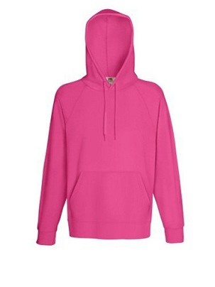 Fruit of the Loom, Lightweight Hooded Sweat, muški duks sa kapuljačom, fuksija, XL