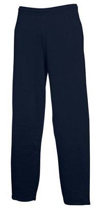 Fruit of the Loom, Classic Open Hem Jog Pants, ravna trenerka, tamno teget, S
