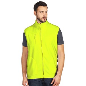 POLARIS VEST, unisex polar fleece vest, neon yellow
