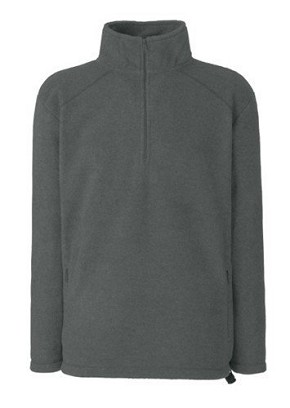 Fruit of the Loom, Half Zip Fleece, Men's Half-Button Hoodie, Smoke, M