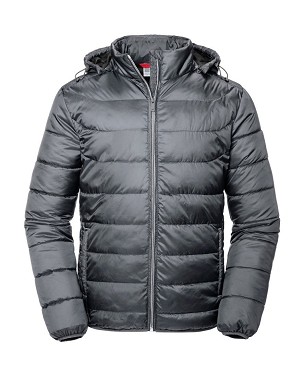 Russel Europe Mens Hooded Nano Jacket, poslovna jakna za muškarce