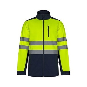 VL HESTIA LARGE. Dvobojna soft shell jakna (280g/m²), sa postavom od flisa i TPU membranom, od poliestera (96%) i elastina (4%)