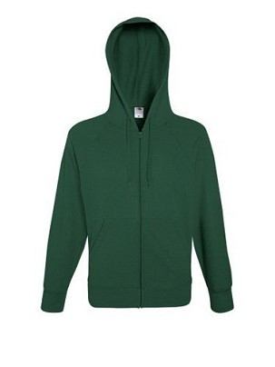 Fruit of the Loom, Lightweight Hooded Sweat Jacket, muški duks sa kapuljačom, tamno zelena , L